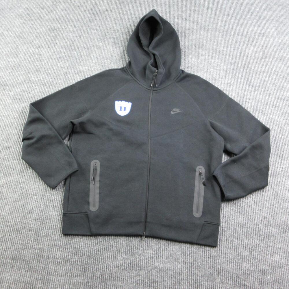 Nike Hoodie Mens XL Black Full Zip Hooded Pockets Lined Heavyweight Fleece